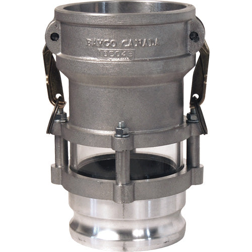 NJE574-Cam & Groove In-Line Sight Glass Coupler x Adapter