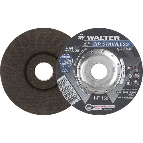 NS777-Zip™ Stainless Right Angle Grinder Reinforced Cut-Off Wheels