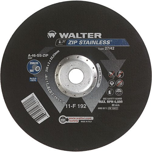 NS780-Zip™ Stainless Right Angle Grinder Reinforced Cut-Off Wheels