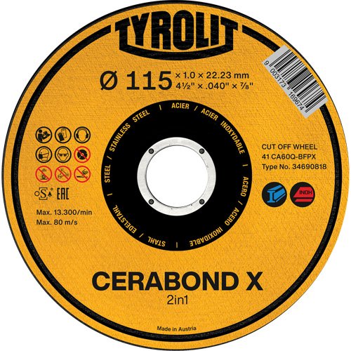 NY835-CA60Q-BFPX CERABOND X Cut-Off Wheel