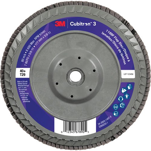 NZA063 - Cubitron™ 3 Conical  Flap Disc with Quick Change 1169F