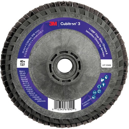 NZA076 - Cubitron™ 3 Flat Flap Disc with Quick Change 1169F