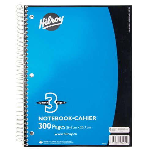 OD477-3 Subject Spiral Notebook