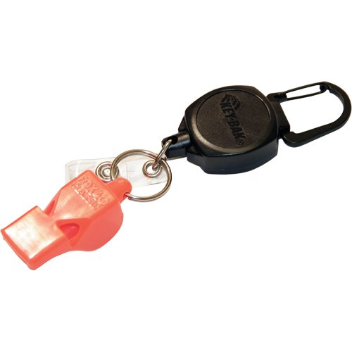OP294-Self Retracting ID Badge and Key Reel with Whistle