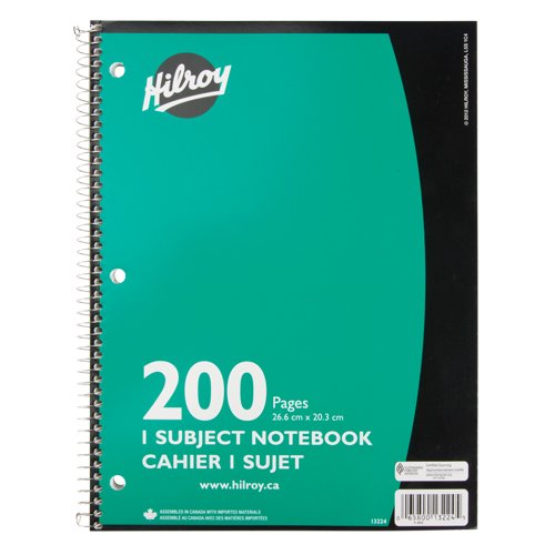 OTF621-1 Subject Spiral Notebook
