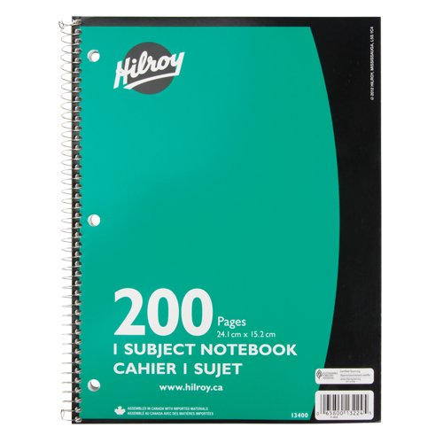 OTF623-1 Subject Spiral Notebook