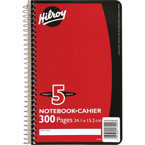 OTF625-5 Subject Spiral Notebook