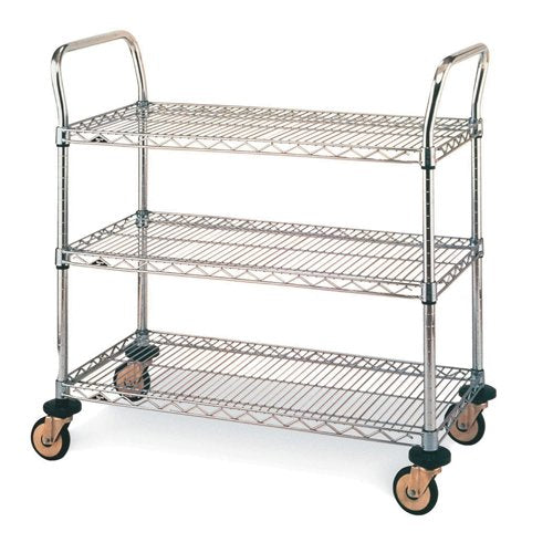 RG102-Standard-Duty Utility Cart With Wire Shelves
