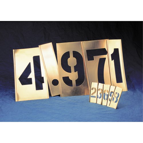 SF271-Gothic Brass Interlocking Stencils - Individual Letters & Numbers
