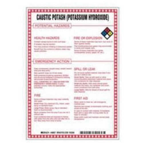 SAD084-"Caustic Potash (Potassium Hydroxide) Potential Hazards" Sign