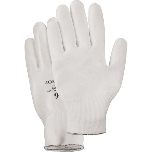 SAJ775-White Knit Palm Coated Gloves