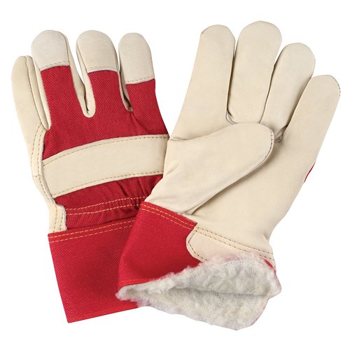 SDL883-Red & White Premium Winter-Lined Fitters Gloves