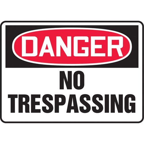 SAP695-"No Trespassing" Sign