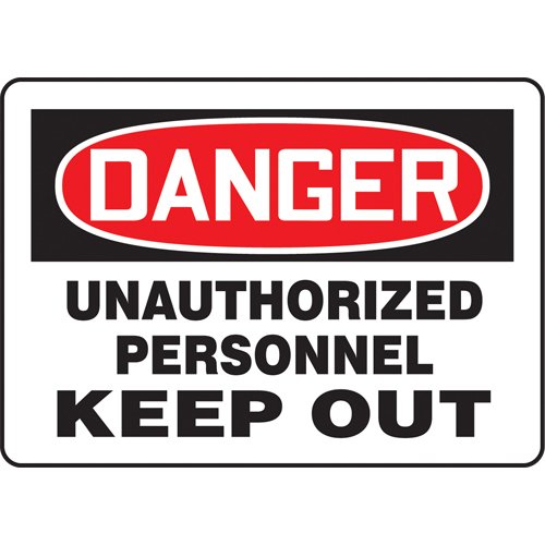 SAP705-"Unauthorized Personnel Keep Out" Sign