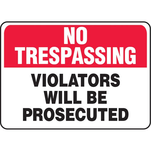 SAS778-"No Trespassing" Sign