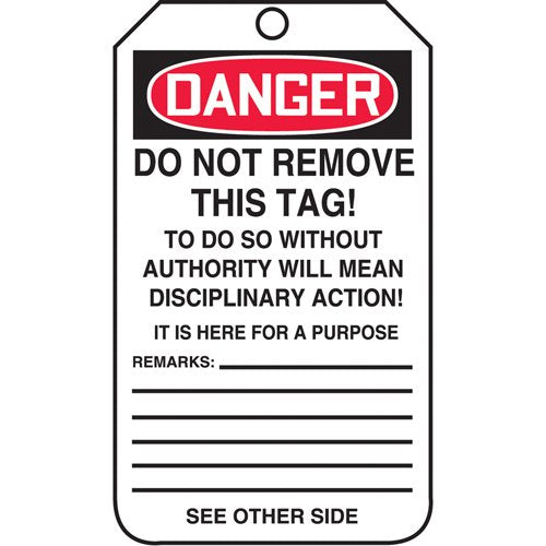 SAS782-Tags By-The-Roll Safety Tags