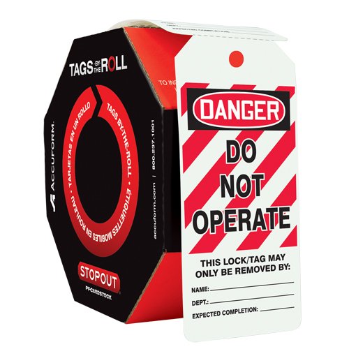 SAS784-Tags By-The-Roll Lockout Tags