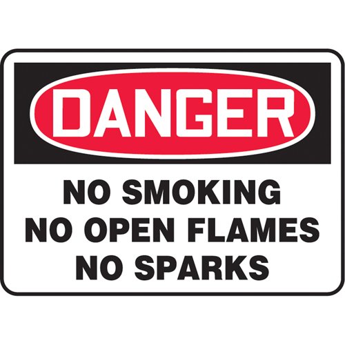 SAS938-"No Smoking, No Open Flames, No Sparks" Sign