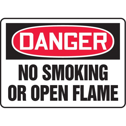 SAS952-"No Smoking Or Open Flame" Sign