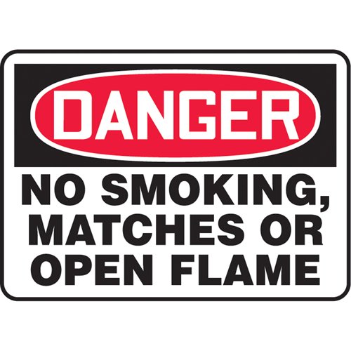 SAS959-"No Smoking, Matches Or Open Flame" Sign