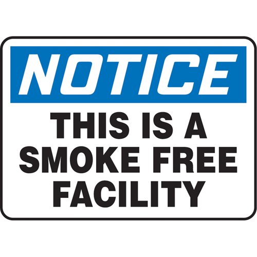 SAS980-"This Is A Smoke Free Facility" Sign