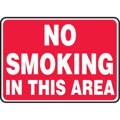 SAT002-"No Smoking In This Area" Sign