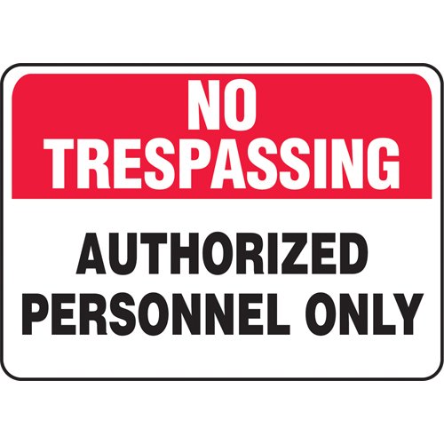 SAS795-"No Trespassing" Sign