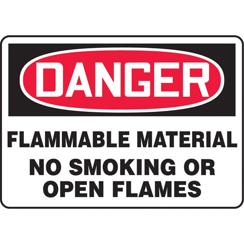 SAT269-"Flammable Material" Sign