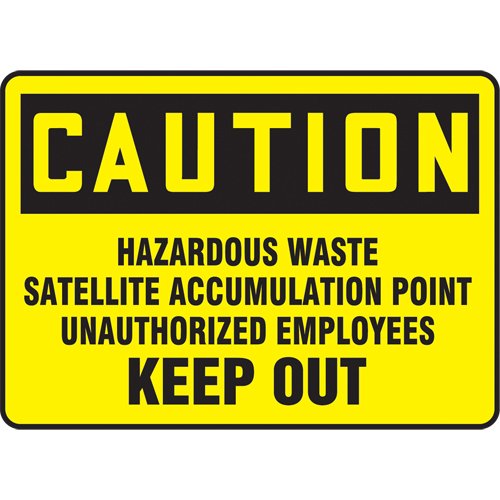 SAT417-"Hazardous Waste Satellite Accumulation Point" Sign