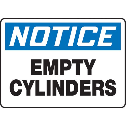 SAT442-"Empty Cylinders" Sign