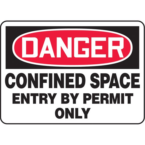 SAT542-"Confined Space Entry By Permit" Sign