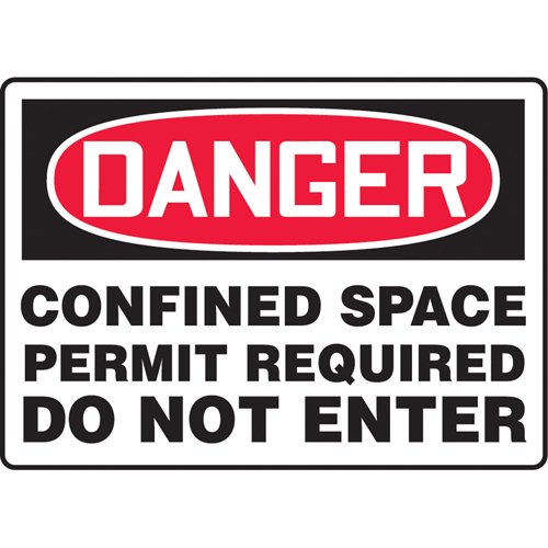 SAT572-"Confined Space Permit Required" Sign