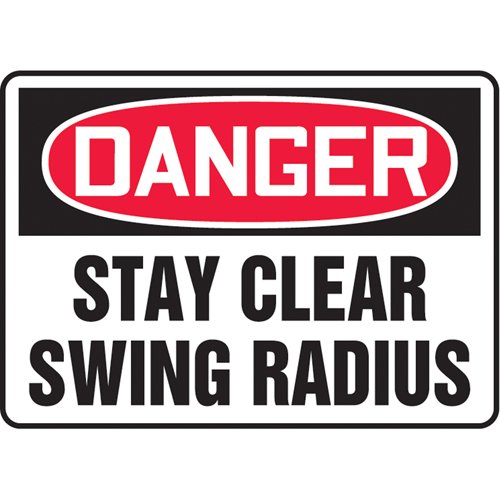 SAT636-"Stay Clear Swing Radius" Sign