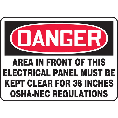 SAT679-"Electrical Panel Must Be Kept Clear" Sign