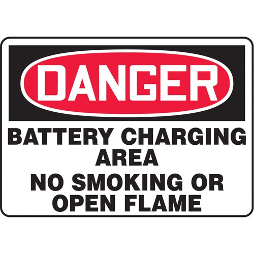 SAT686-"Battery Charging Area" Sign