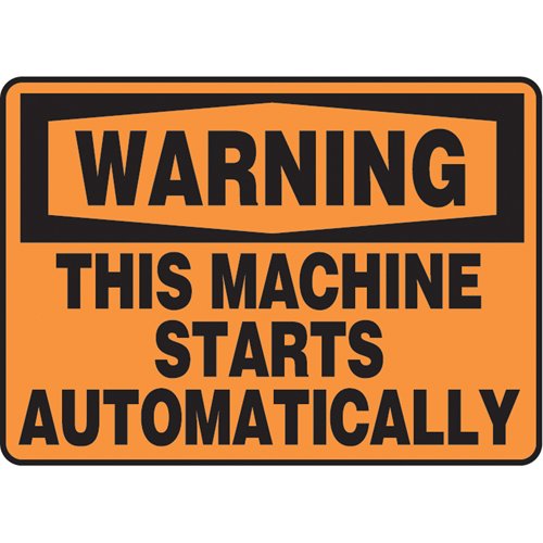 SW120-"Starts Automatically" Sign