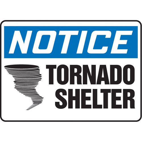 SAT814-"Tornado Shelter" Sign