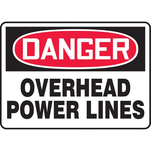 SAT950-"Overhead Power Lines" Sign