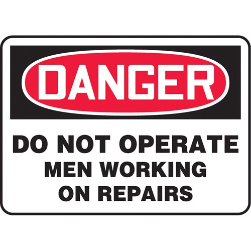 SAU010-"Men Working On Repairs" Sign
