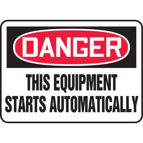 SAU020-"Starts Automatically" Sign