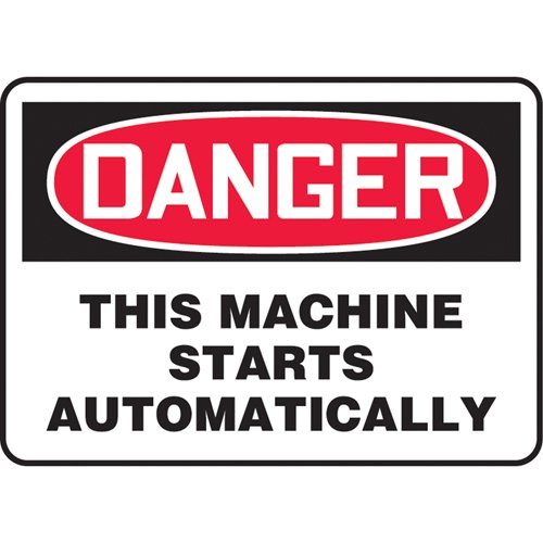 SAU080-"Starts Automatically" Sign