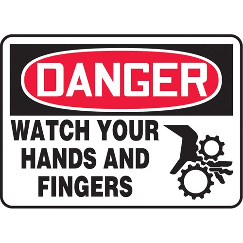 SAU089-"Watch Your Hands" Sign