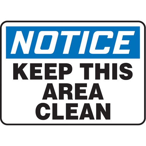 SAU278-"Keep This Area Clean" Sign