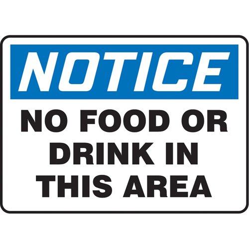 SAU284-"No Food or Drink" Sign