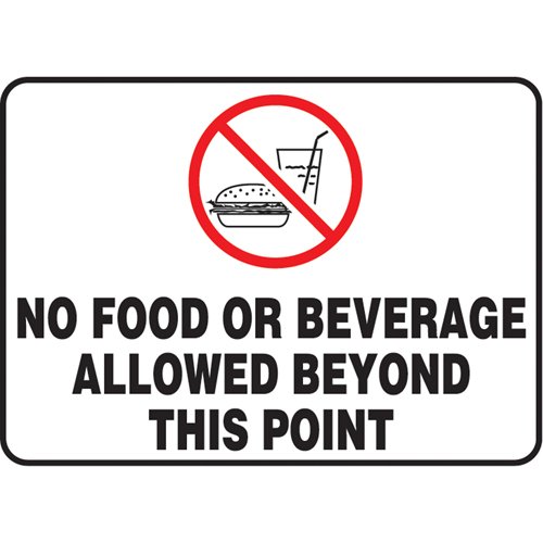 SAU346-"No Food or Beverage" Sign