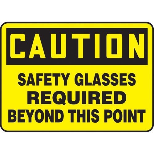 SAU554-"Safety Glasses Required" Sign