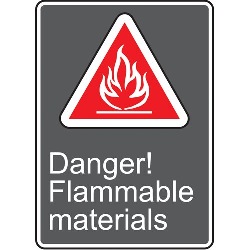 SAU972-Danger! Flammable Materials CSA Standard Safety Sign