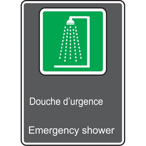 SAU983-Douche d'urgence / Emergency Shower CSA Standard Safety Sign