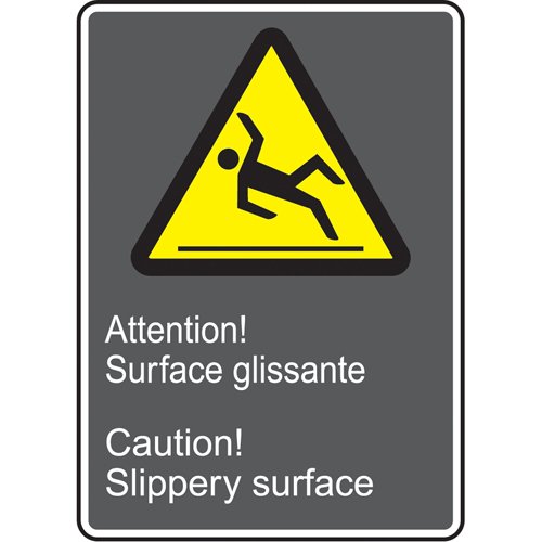 SAV213-Surface glissant / Slippery Surface CSA Standard Safety Sign