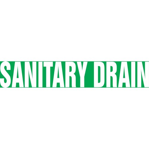 SI382-"Sanitary Drain" Pipe Markers